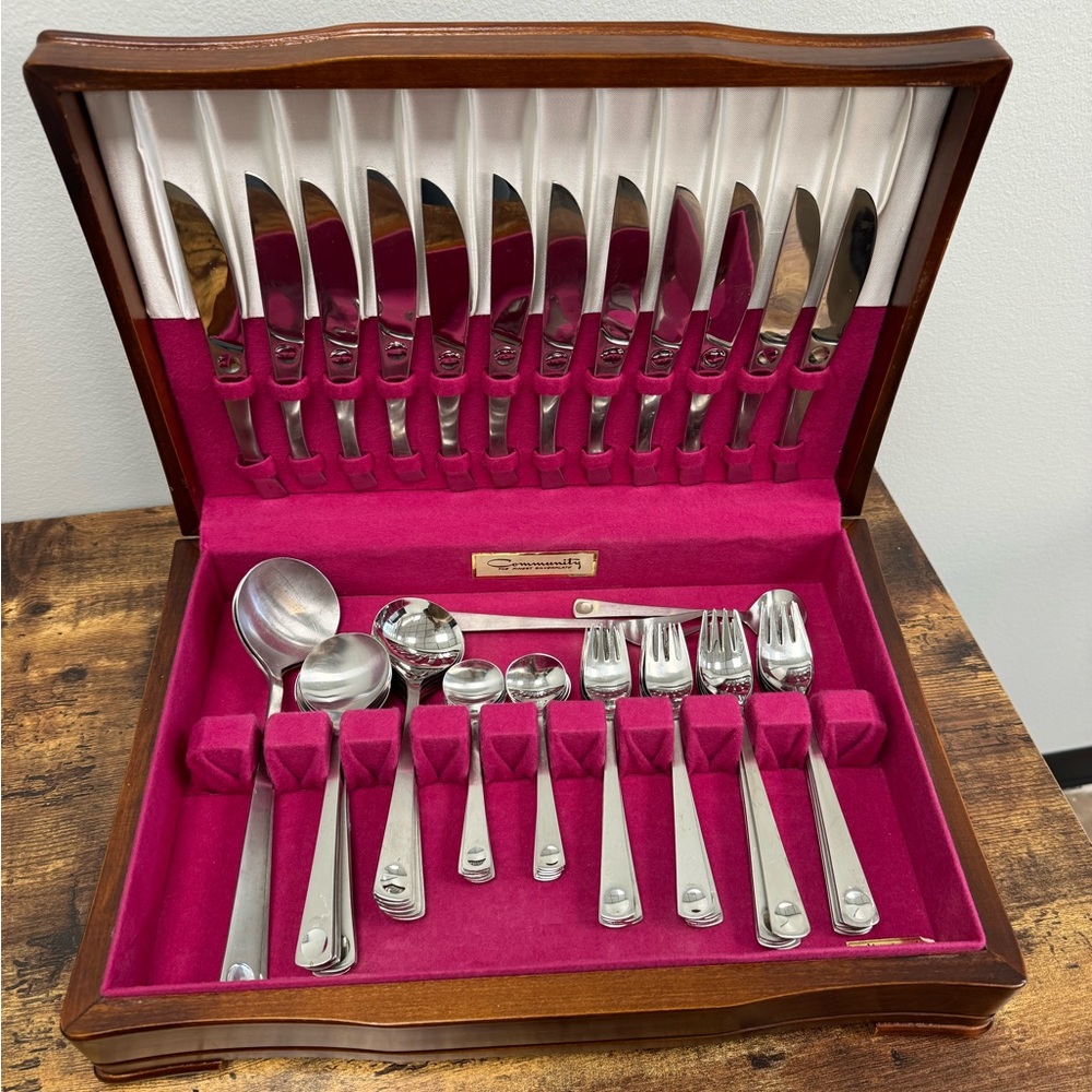 Vintage 64pc Rosenthal Plus Stainless Steel Flatware Set